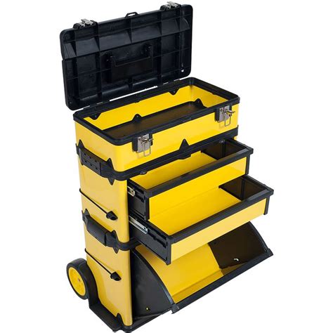 metal rolling box folds down tool|Rolling Tool Box With Wheels, Foldable Comfort .